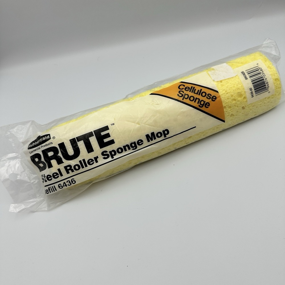 Rubbermaid BRUTE‎ 6436 Roller Sponge Mop Refill Cellulose Head NEW